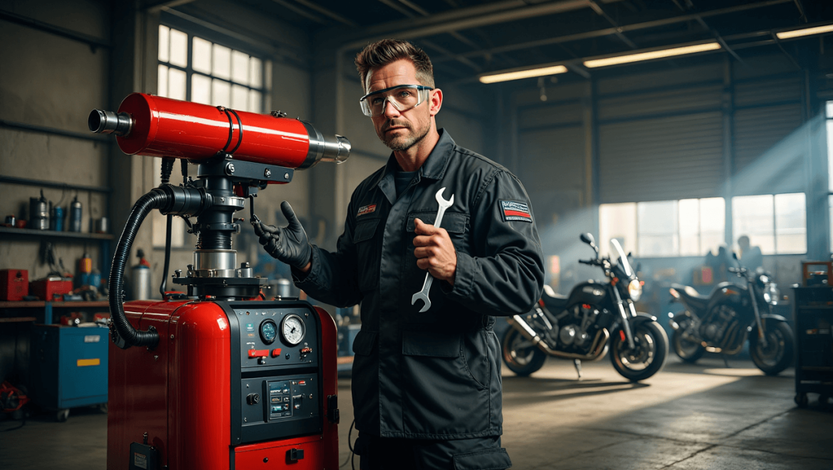 extraction des gaz moto